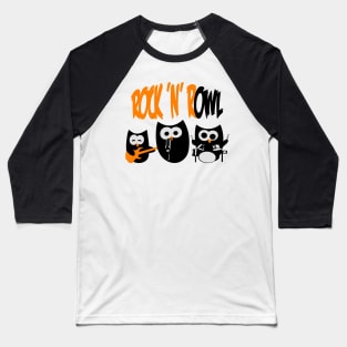 Rock n Owl Baseball T-Shirt